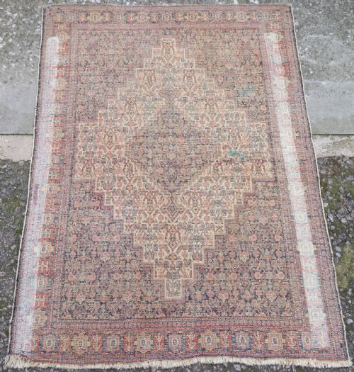 ANTIQUE KURDISH SENNEH RUG 135CM X 102CM - ADDITIONAL PHOTO 12