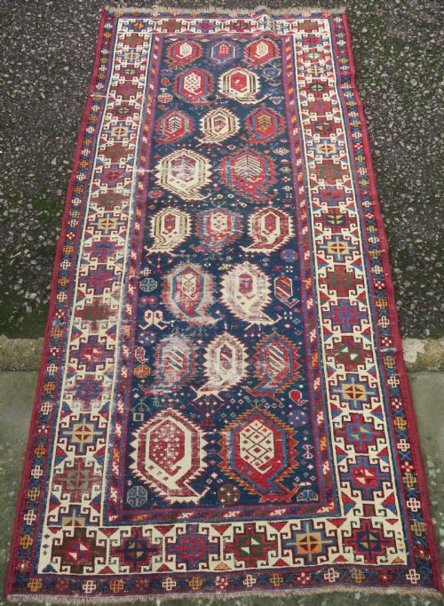 ANTIQUE CAUCASIAN KAZAK RUG 209CM X 102CM - ADDITIONAL PHOTO 1