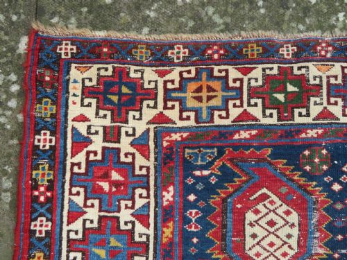 ANTIQUE CAUCASIAN KAZAK RUG 209CM X 102CM - ADDITIONAL PHOTO 6