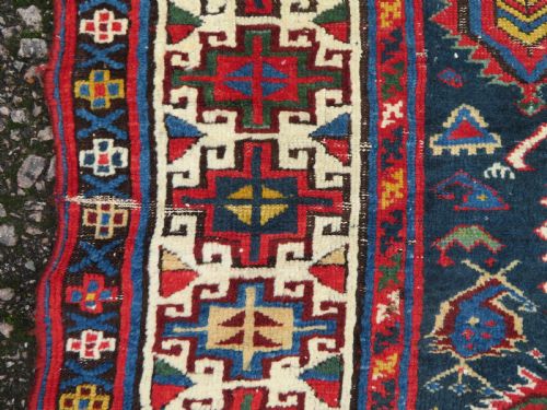 ANTIQUE CAUCASIAN KAZAK RUG 209CM X 102CM - ADDITIONAL PHOTO 11