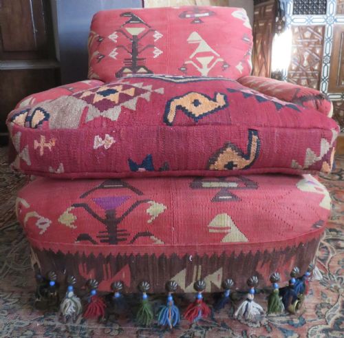 HOWARD AND SONS KILIM CLUB ARMCHAIR - ADDITIONAL PHOTO 1