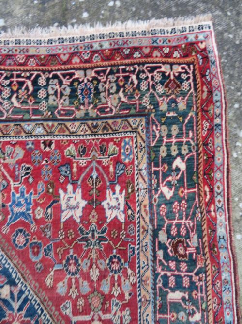 UNUSUAL ANTIQUE QASHQAI KASHKULI RUG 201CM X 145CM - ADDITIONAL PHOTO 8