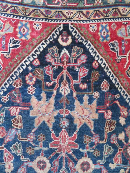 UNUSUAL ANTIQUE QASHQAI KASHKULI RUG 201CM X 145CM - ADDITIONAL PHOTO 11