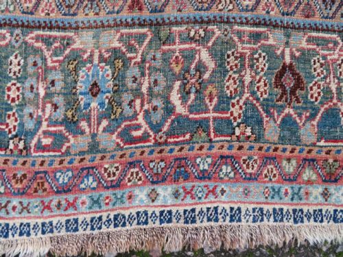 UNUSUAL ANTIQUE QASHQAI KASHKULI RUG 201CM X 145CM - ADDITIONAL PHOTO 14
