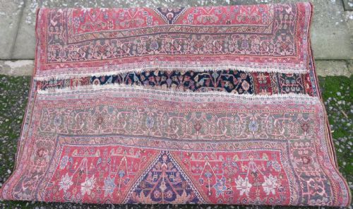 UNUSUAL ANTIQUE QASHQAI KASHKULI RUG 201CM X 145CM - ADDITIONAL PHOTO 15