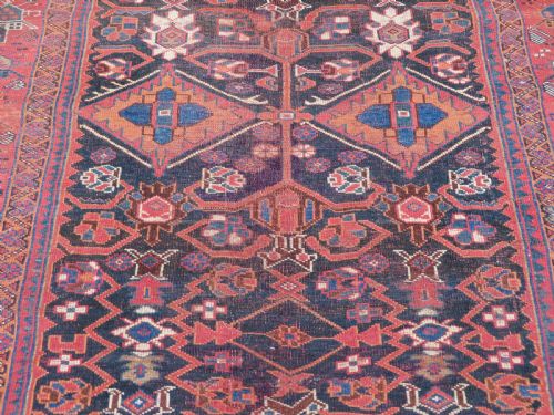 RARE ANTIQUE BAKHTIARI TRIBAL VILLAGE CARPET 300CM X 169CM - ADDITIONAL PHOTO 5