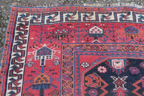 RARE ANTIQUE BAKHTIARI TRIBAL VILLAGE CARPET 300CM X 169CM - ADDITIONAL PHOTO 6