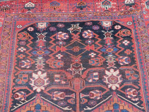 RARE ANTIQUE BAKHTIARI TRIBAL VILLAGE CARPET 300CM X 169CM - ADDITIONAL PHOTO 7