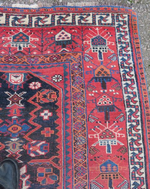 RARE ANTIQUE BAKHTIARI TRIBAL VILLAGE CARPET 300CM X 169CM - ADDITIONAL PHOTO 8
