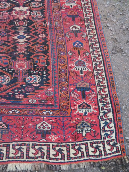 RARE ANTIQUE BAKHTIARI TRIBAL VILLAGE CARPET 300CM X 169CM - ADDITIONAL PHOTO 10