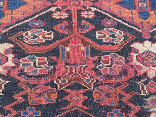 RARE ANTIQUE BAKHTIARI TRIBAL VILLAGE CARPET 300CM X 169CM - ADDITIONAL PHOTO 12