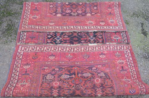 RARE ANTIQUE BAKHTIARI TRIBAL VILLAGE CARPET 300CM X 169CM - ADDITIONAL PHOTO 17
