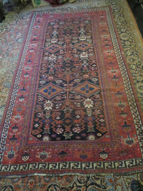 RARE ANTIQUE BAKHTIARI TRIBAL VILLAGE CARPET 300CM X 169CM - ADDITIONAL PHOTO 22