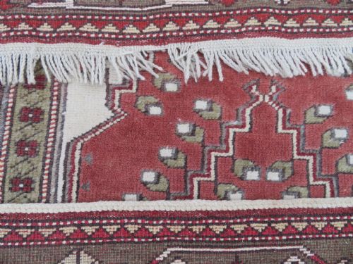 LARGE OLD TURKISH MELAS CARPET 247CM X 155CM - ADDITIONAL PHOTO 11