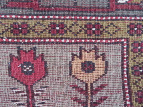 LARGE OLD TURKISH MELAS CARPET 247CM X 155CM - ADDITIONAL PHOTO 12