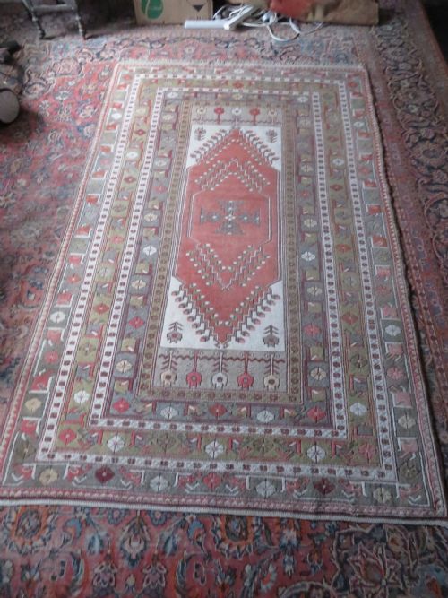 LARGE OLD TURKISH MELAS CARPET 247CM X 155CM - ADDITIONAL PHOTO 13