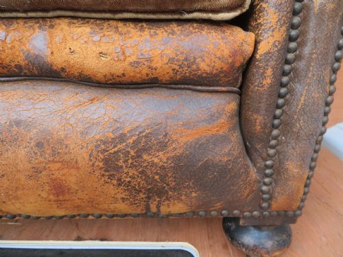 ART DECO LEATHER CLUB ARMCHAIR - ADDITIONAL PHOTO 2