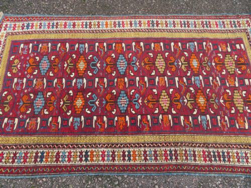 ANTIQUE CAUCASIAN KARABAGH RUG 210CM X 127CM - ADDITIONAL PHOTO 1