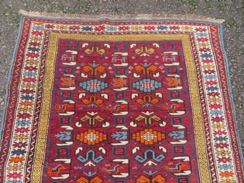 ANTIQUE CAUCASIAN KARABAGH RUG 210CM X 127CM - ADDITIONAL PHOTO 3