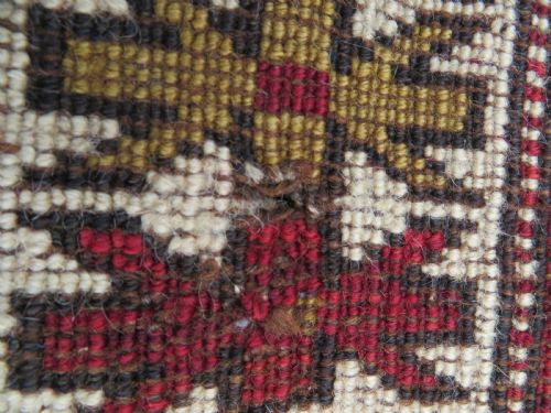 ANTIQUE CAUCASIAN KARABAGH RUG 210CM X 127CM - ADDITIONAL PHOTO 13