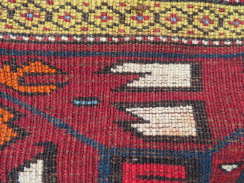ANTIQUE CAUCASIAN KARABAGH RUG 210CM X 127CM - ADDITIONAL PHOTO 16