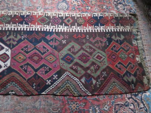 ANTIQUE TURKISH MALATYA KONYA HALF KILIM KELIM RUNNER RUG 340CM X 95CM - ADDITIONAL PHOTO 12