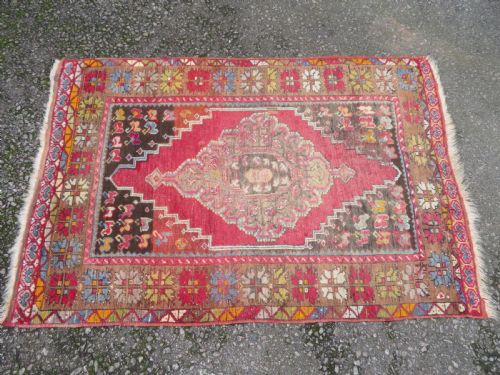 ANTIQUE TURKISH MUJUR MUDJUR KIRSEHIR RUG 163CM X 112CM - ADDITIONAL PHOTO 1