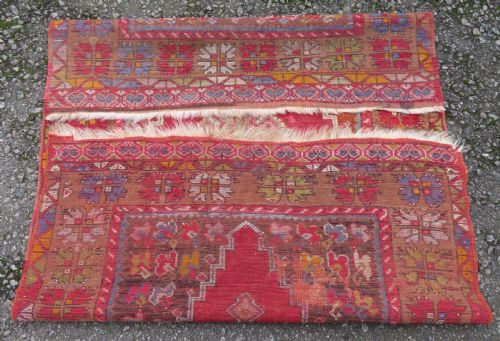 ANTIQUE TURKISH MUJUR MUDJUR KIRSEHIR RUG 163CM X 112CM - ADDITIONAL PHOTO 9