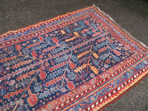 ANTIQUE TREE OF LIFE LURI TRIBAL KELLEH RUG CARPET QASHQAI KHAMSEH INTEREST 358CM X 161CM - ADDITIONAL PHOTO 15
