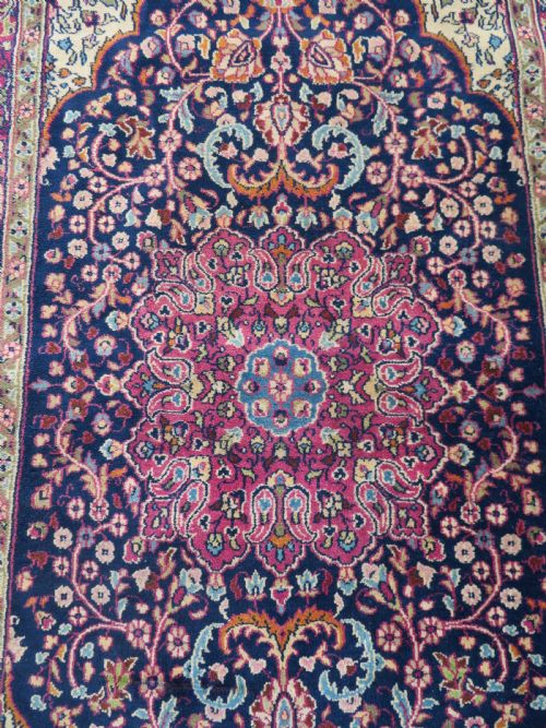 ANTIQUE INDIAN KASHAN RUG 161CM X 98CM - ADDITIONAL PHOTO 1