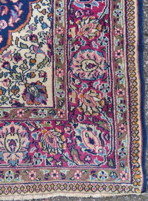 ANTIQUE INDIAN KASHAN RUG 161CM X 98CM - ADDITIONAL PHOTO 4