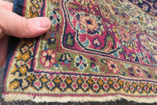 ANTIQUE INDIAN KASHAN RUG 161CM X 98CM - ADDITIONAL PHOTO 6