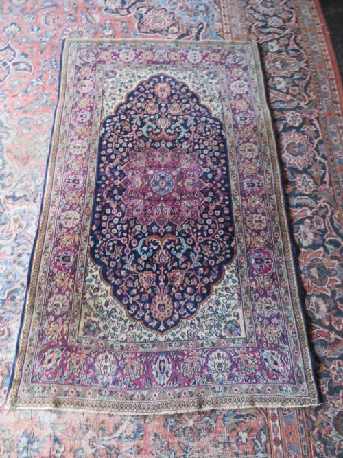 ANTIQUE INDIAN KASHAN RUG 161CM X 98CM - ADDITIONAL PHOTO 12