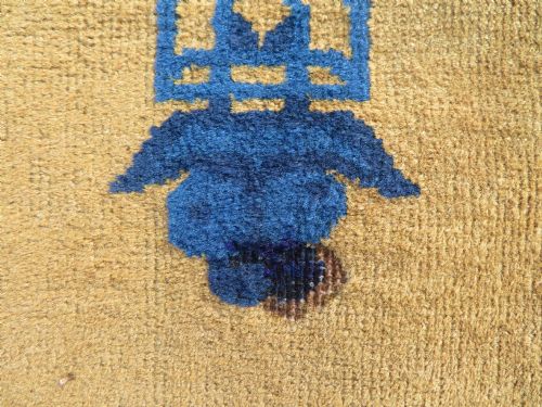 ANTIQUE CHINESE NINGXIA SEATING MAT RUG 104CM X 110CM - ADDITIONAL PHOTO 5