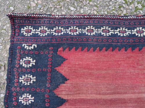 ANTIQUE AFSHAR DINING OR BREAD SOFREH RUG 112CM X 115CM - ADDITIONAL PHOTO 5