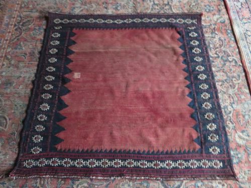 ANTIQUE AFSHAR DINING OR BREAD SOFREH RUG 112CM X 115CM - ADDITIONAL PHOTO 10