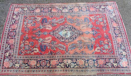 ANTIQUE KASHAN PICTORIAL RUG 166CM X 104CM - ADDITIONAL PHOTO 1