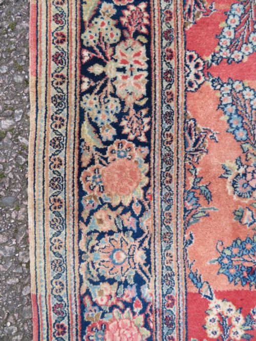 ANTIQUE KASHAN PICTORIAL RUG 166CM X 104CM - ADDITIONAL PHOTO 7