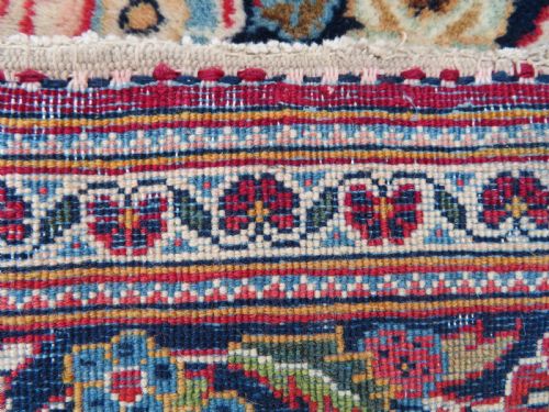 ANTIQUE KASHAN PICTORIAL RUG 166CM X 104CM - ADDITIONAL PHOTO 10