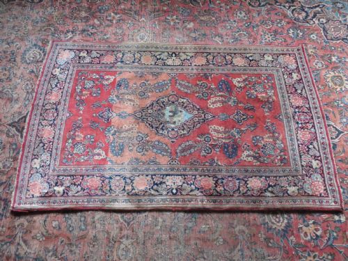 ANTIQUE KASHAN PICTORIAL RUG 166CM X 104CM - ADDITIONAL PHOTO 13