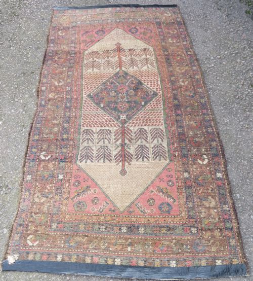 ANTIQUE KURDISH TRIBAL RUG 206CM X 117CM - ADDITIONAL PHOTO 12