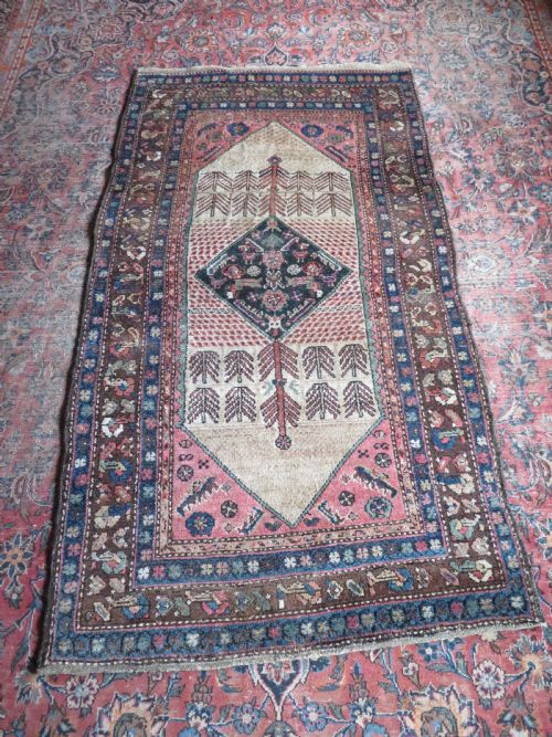 ANTIQUE KURDISH TRIBAL RUG 206CM X 117CM - ADDITIONAL PHOTO 15