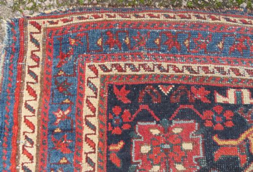 DISTRESSED ANTIQUE AFSHAR RUG 173CM X 137CM - ADDITIONAL PHOTO 7