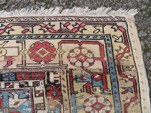ANTIQUE 18TH CENTURY TURKISH LADIK PRAYER RUG 203CM X 114CM - ADDITIONAL PHOTO 6