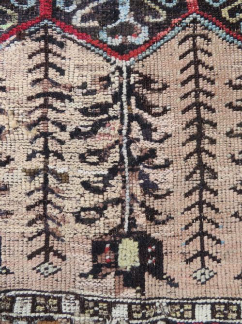 ANTIQUE 18TH CENTURY TURKISH LADIK PRAYER RUG 203CM X 114CM - ADDITIONAL PHOTO 8
