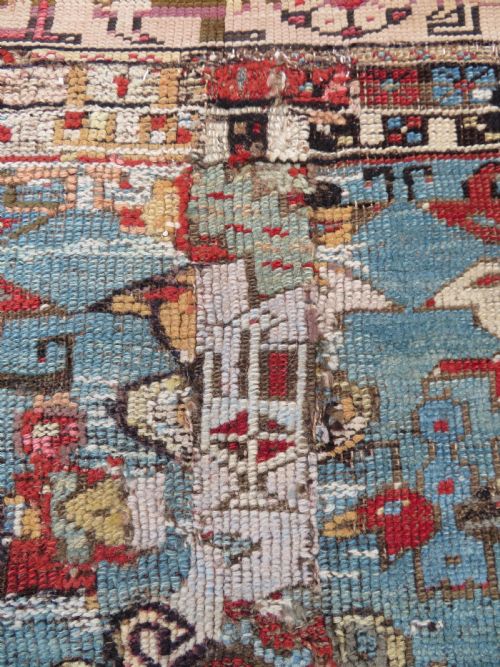 ANTIQUE 18TH CENTURY TURKISH LADIK PRAYER RUG 203CM X 114CM - ADDITIONAL PHOTO 11
