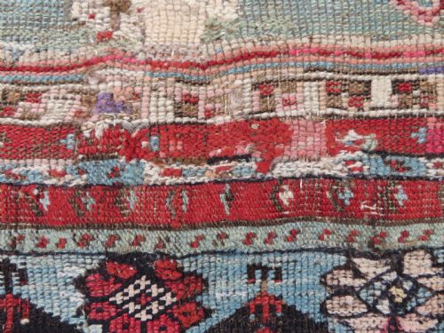 ANTIQUE 18TH CENTURY TURKISH LADIK PRAYER RUG 203CM X 114CM - ADDITIONAL PHOTO 16