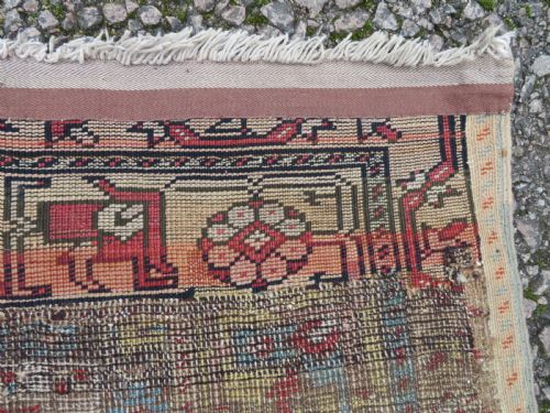 ANTIQUE 18TH CENTURY TURKISH LADIK PRAYER RUG 203CM X 114CM - ADDITIONAL PHOTO 19