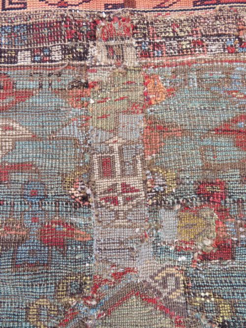 ANTIQUE 18TH CENTURY TURKISH LADIK PRAYER RUG 203CM X 114CM - ADDITIONAL PHOTO 20