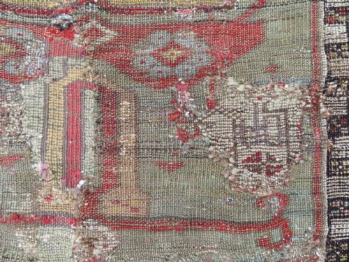 ANTIQUE 18TH CENTURY TURKISH LADIK PRAYER RUG 203CM X 114CM - ADDITIONAL PHOTO 22